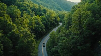 virages en épingle en montagne