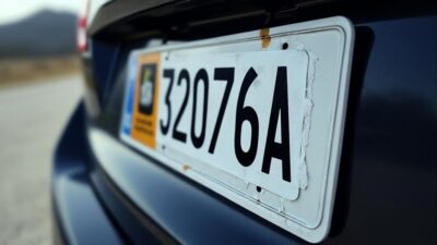 Ces conséquences financières et juridiques si vous collez un autocollant sur votre plaque d’immatriculation